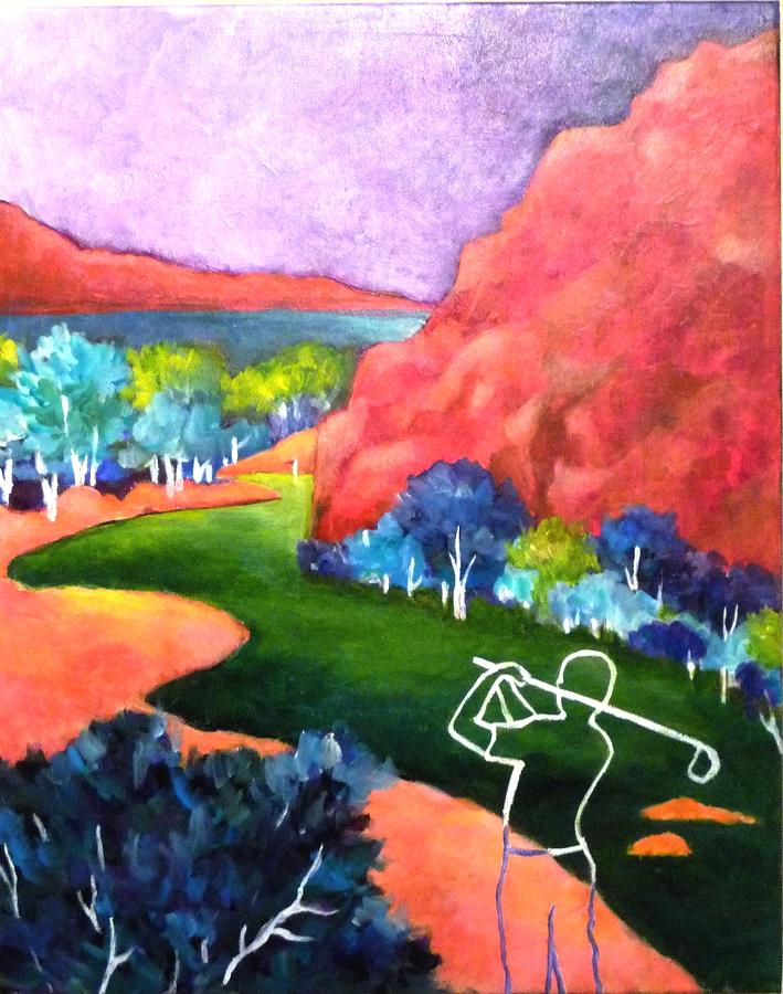 Euphoria - Golf series Painting by Betty M M Wong