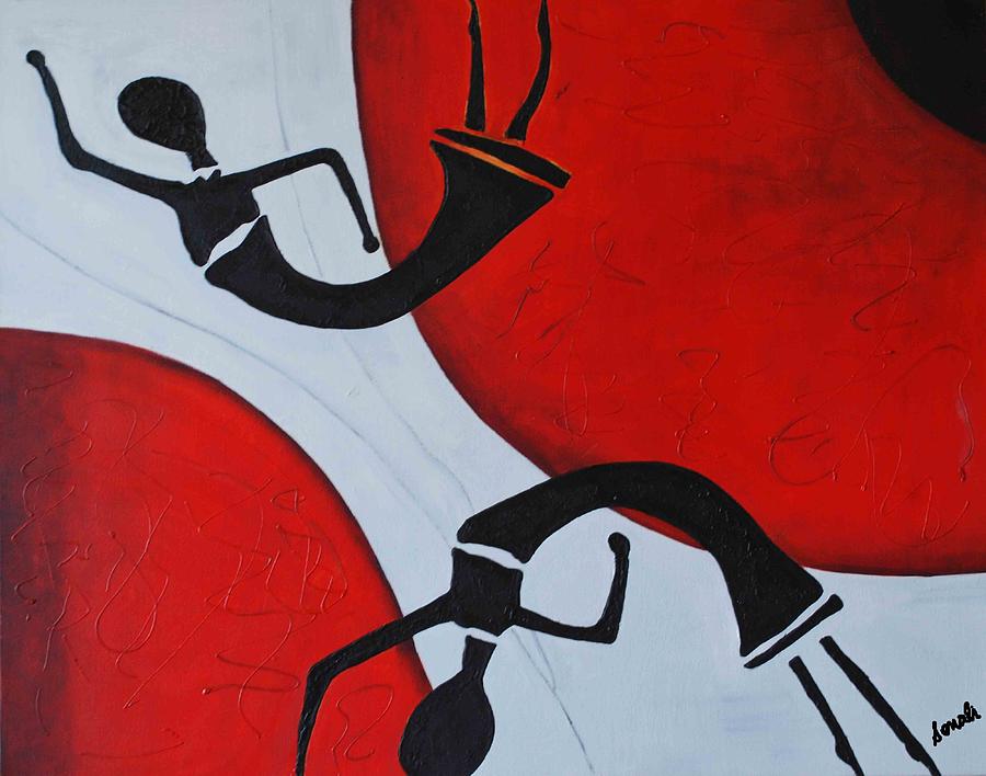 Red Painting - Euphoria by Sonali Kukreja