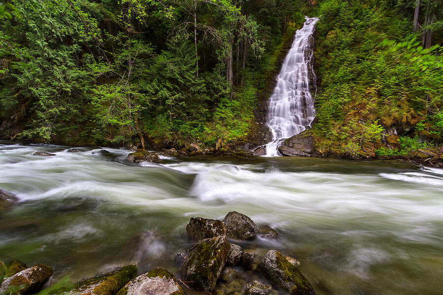 Eureka Falls and Silverhope Creek Photograph by Michael Russell