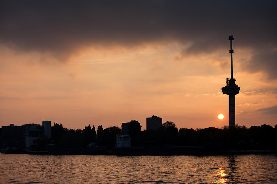 Euromast Tower at Sunset in Rotterdam Photograph by Artur Bogacki