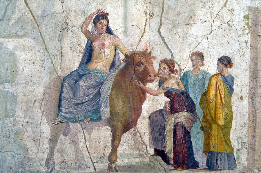 Europa Fresco, Pompeii Painting by Kenneth Murray