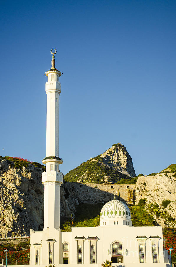 Mountain Photograph - Europa Point Mosque 1 by Deborah Smolinske