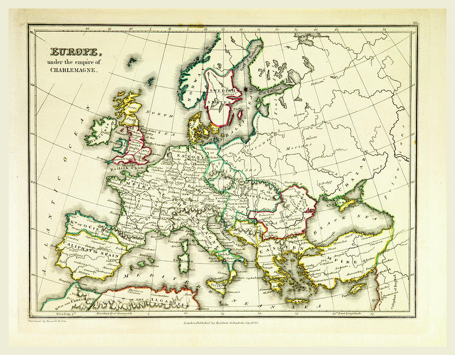 Карта мира 1830 года