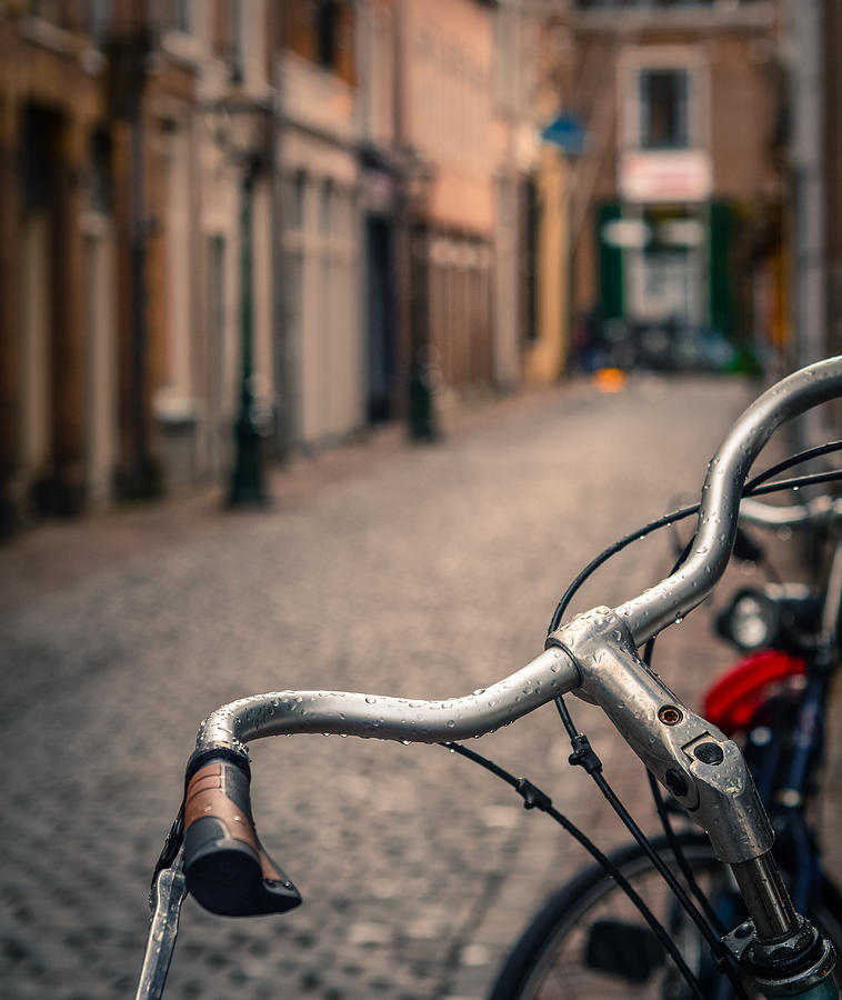 Spring Photograph - European Bicycle Scene by Mr Doomits