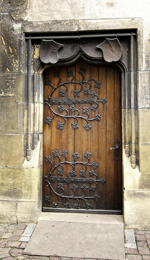 European Church Door Photograph by James Bethanis
