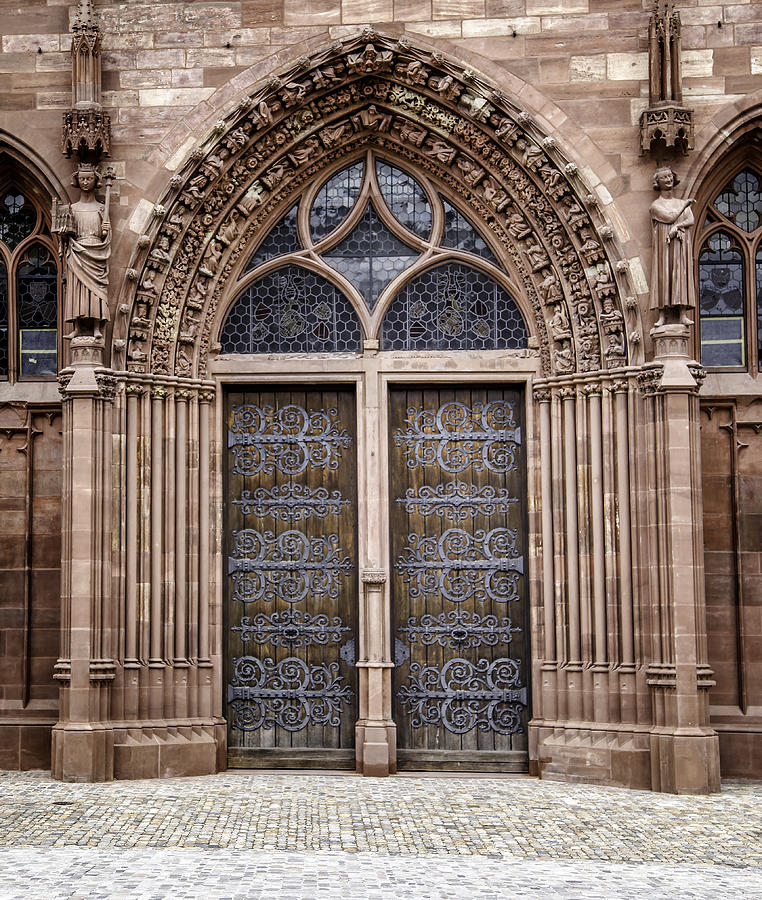 European Church Doors Photograph by James Bethanis