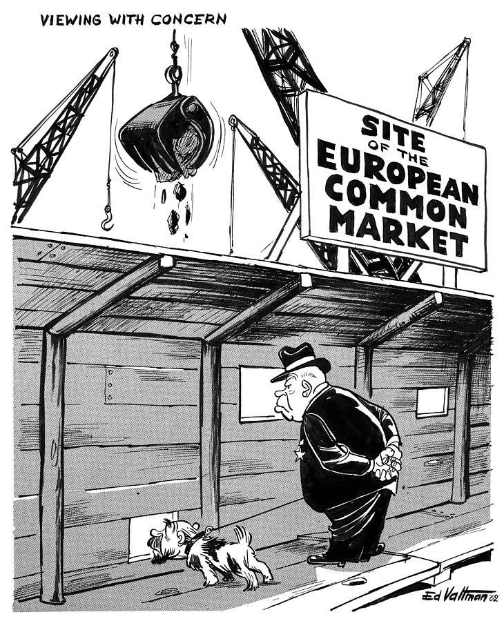 European Common Market, 1962 Drawing by Edmund Valtman