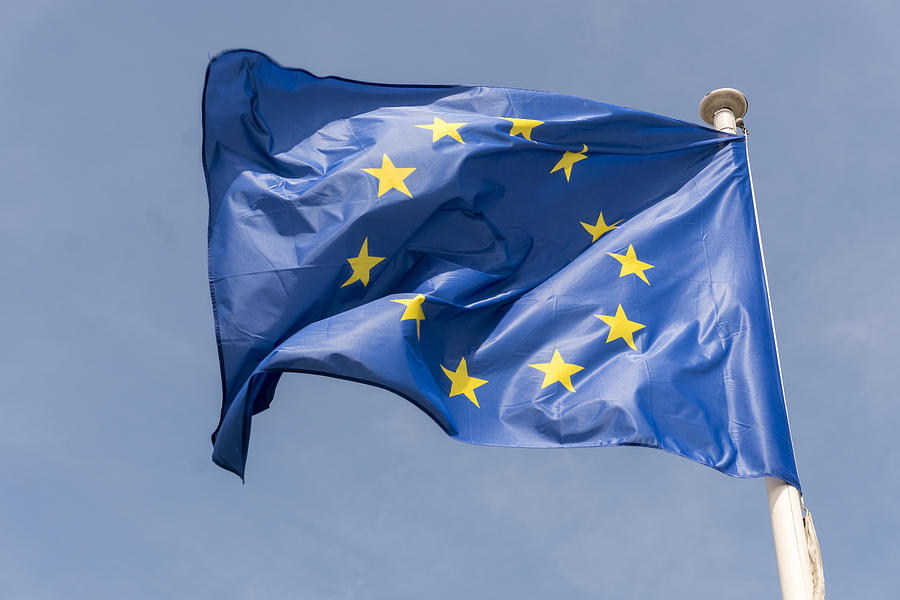 European Union flag at Berlaymont building Photograph by © Santiago Urquijo