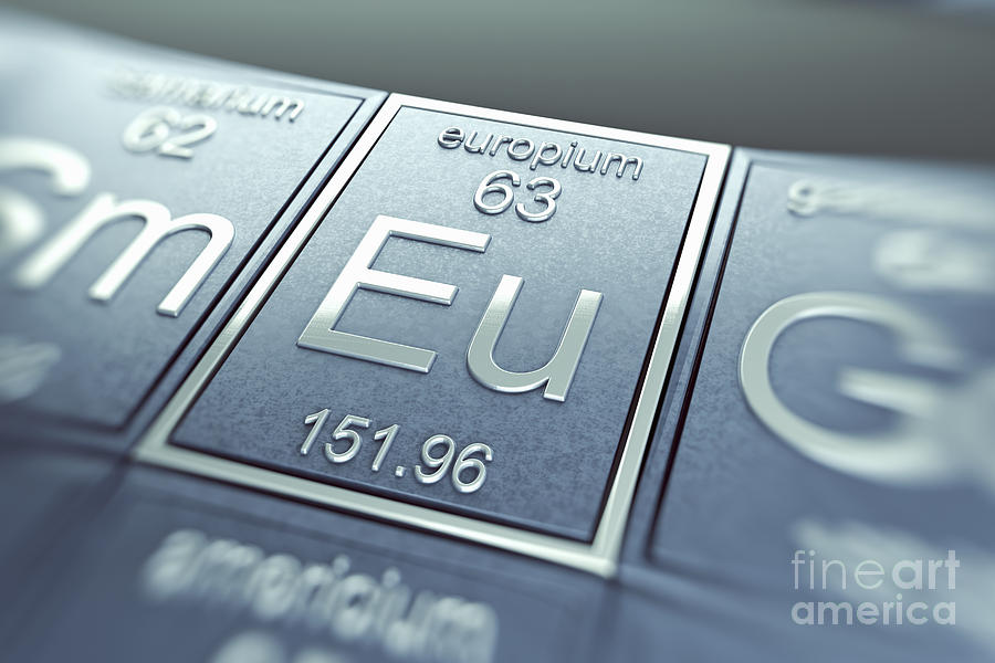 Atomic Number Photograph - Europium Chemical Element by Science Picture Co