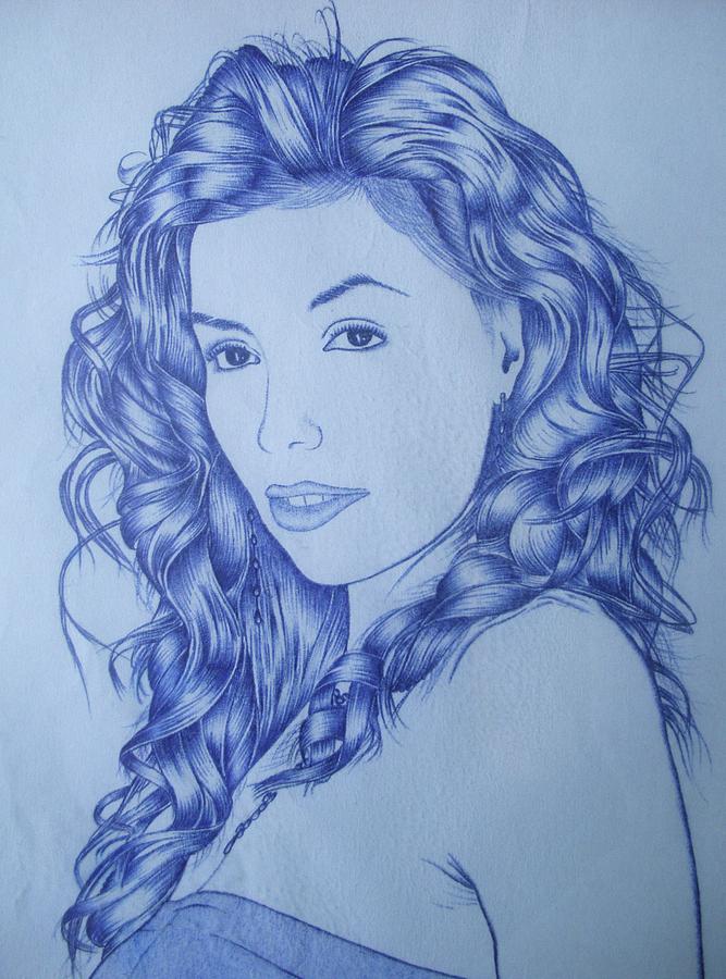 Eva Longoria Drawing by Oscar Chemarum - Pixels