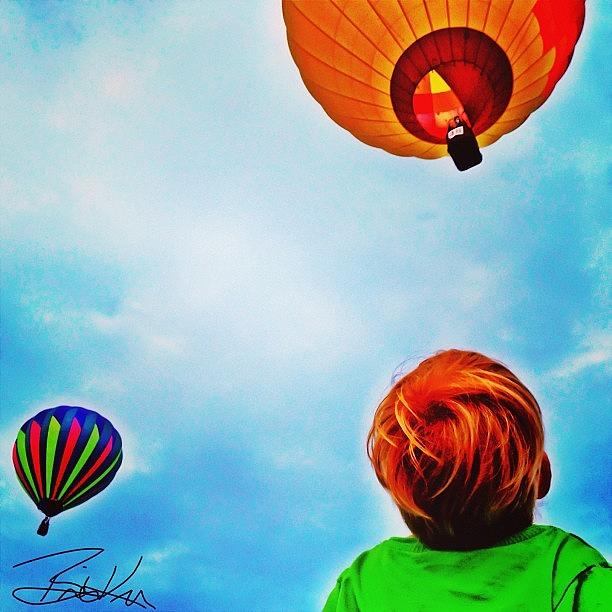 Evan At The Midwest Balloon Fest! Cool Photograph by Brian Lea