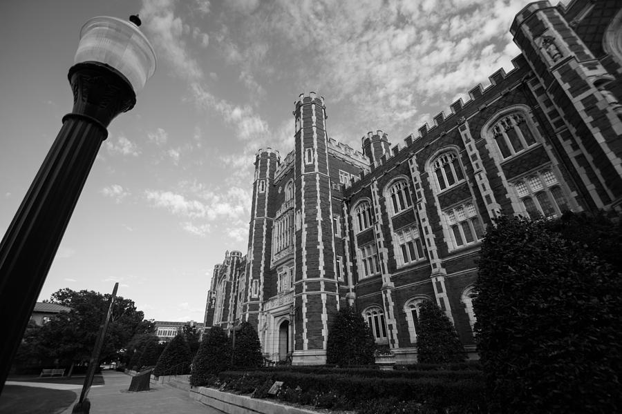 Evans Hall in Black and White Photograph by Hillis Creative
