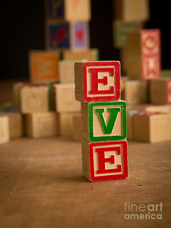 Toy Photograph - EVE - Alphabet Blocks by Edward Fielding