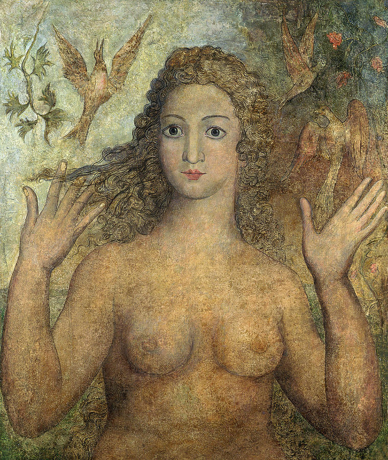 Eve Naming The Birds Painting by William Blake