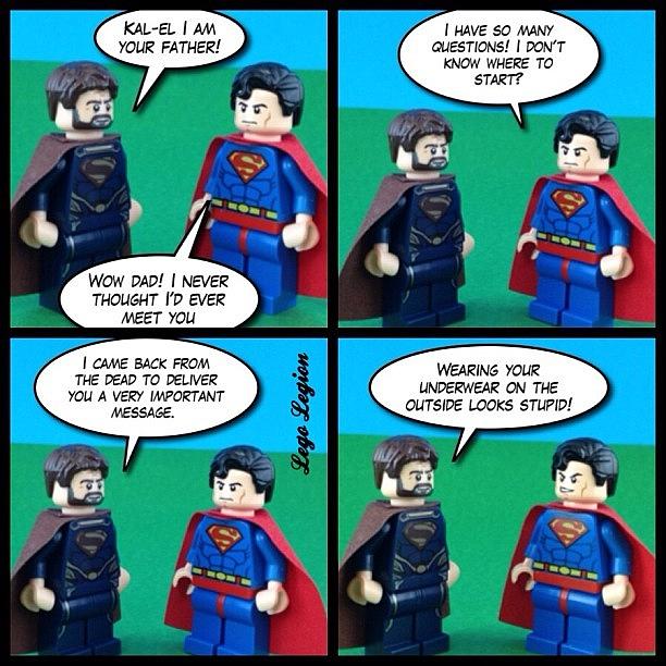Superman Photograph - Even Jor-el Has A Crack At by Lego Legion