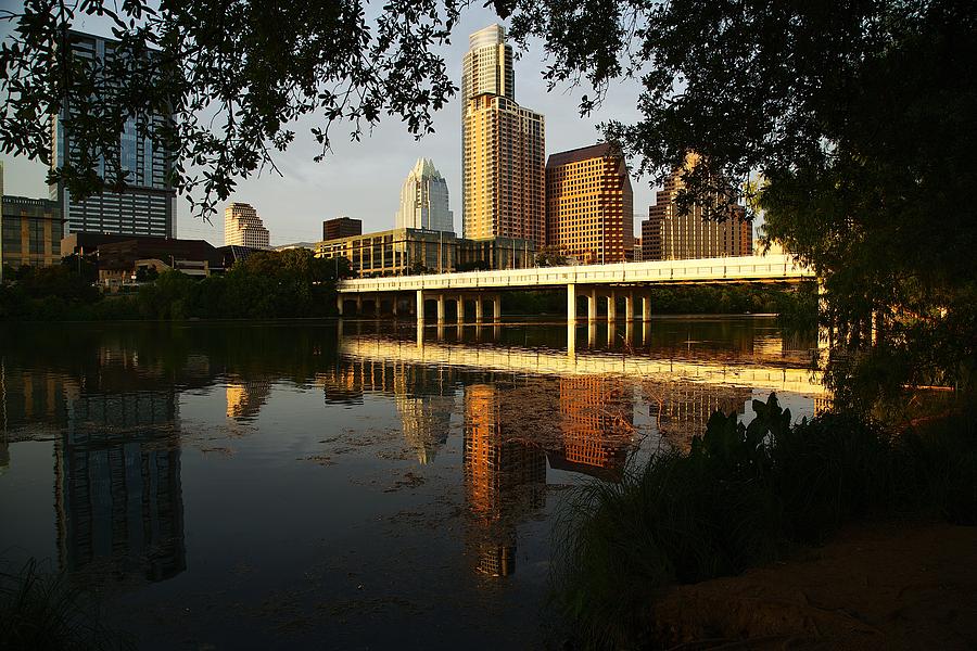 Austin Photograph - Evening Along the River by Dave Files