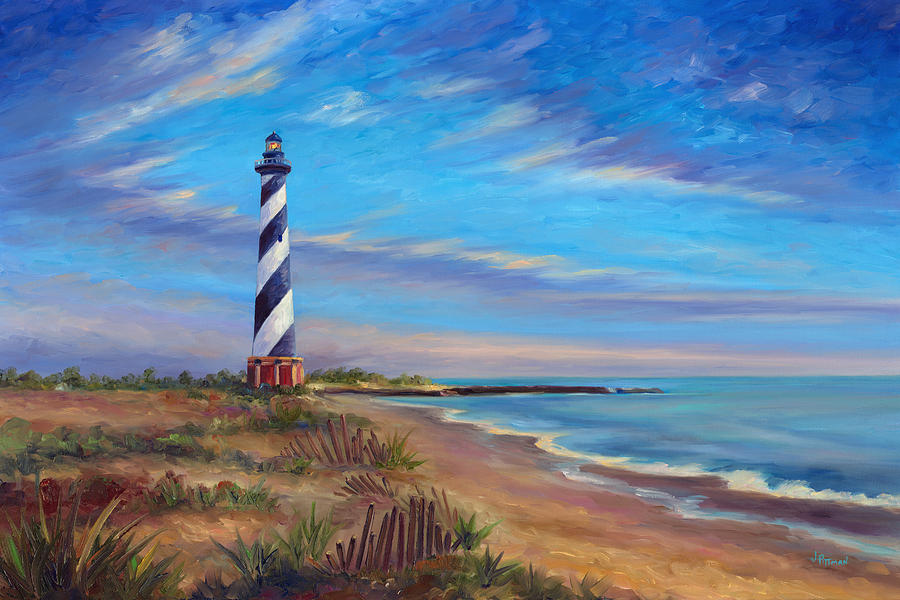 Sunset Painting - Evening at Cape Hatteras by Jeff Pittman