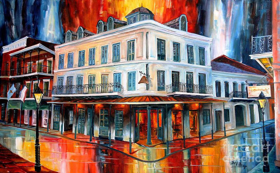 Evening at Napoleon House Painting by Diane Millsap