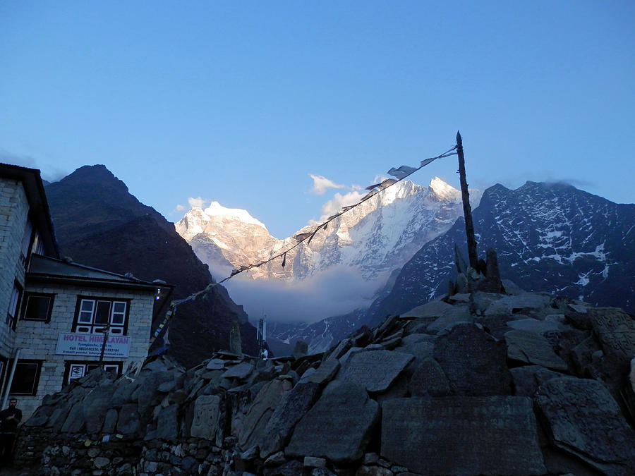Evening at Tengboche 1 Photograph by Pema Hou