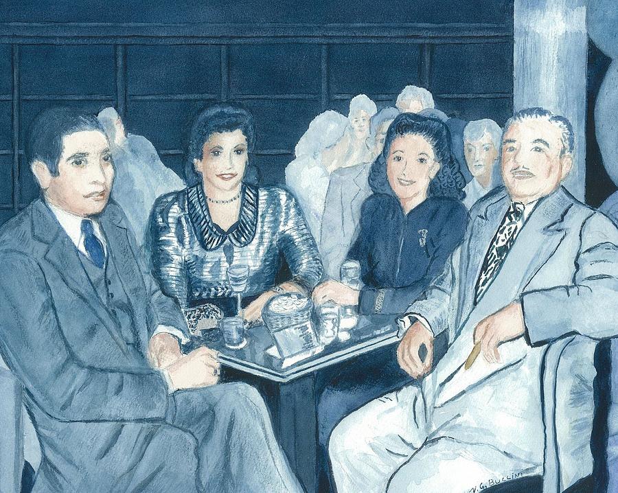 Art Deco Painting - Evening at the Club by Vickie G Buccini