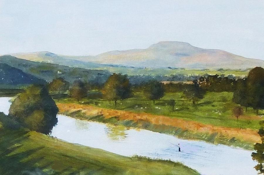 Evening at the Crook o Lune Caton, Lancashire Painting by Nigel Radcliffe