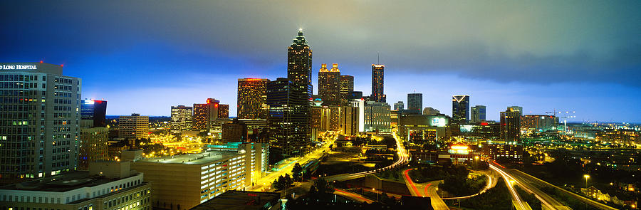 Evening Atlanta Ga Photograph by Panoramic Images