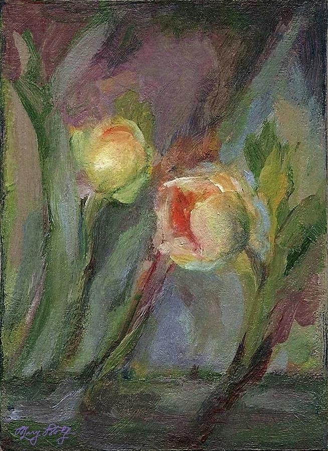 Evening Bloom Painting by Mary Wolf