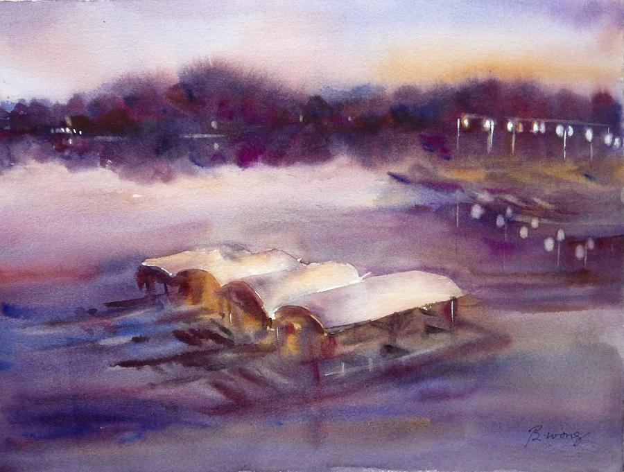 Evening boatride Painting by Betty M M Wong