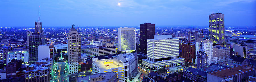 Evening, Buffalo, New York State, Usa Photograph by Panoramic Images ...