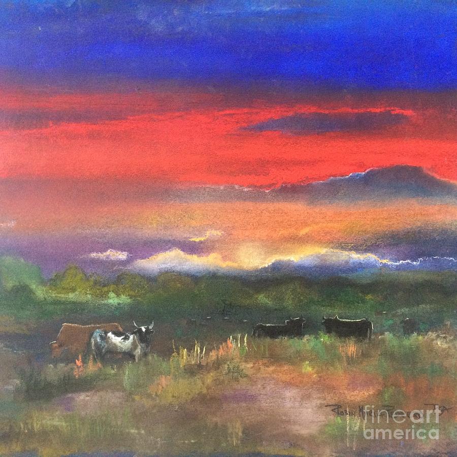 Evening by the horns  Painting by Robin Pedrero