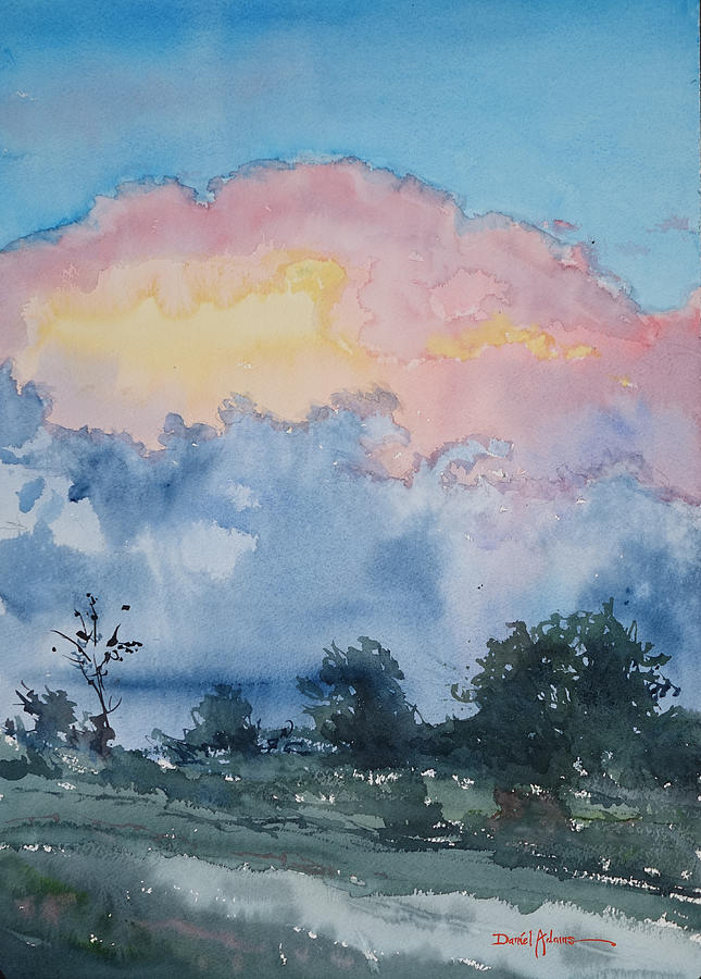  DA195 Evening Cloudhead by Daniel Adams  Painting by Daniel Adams