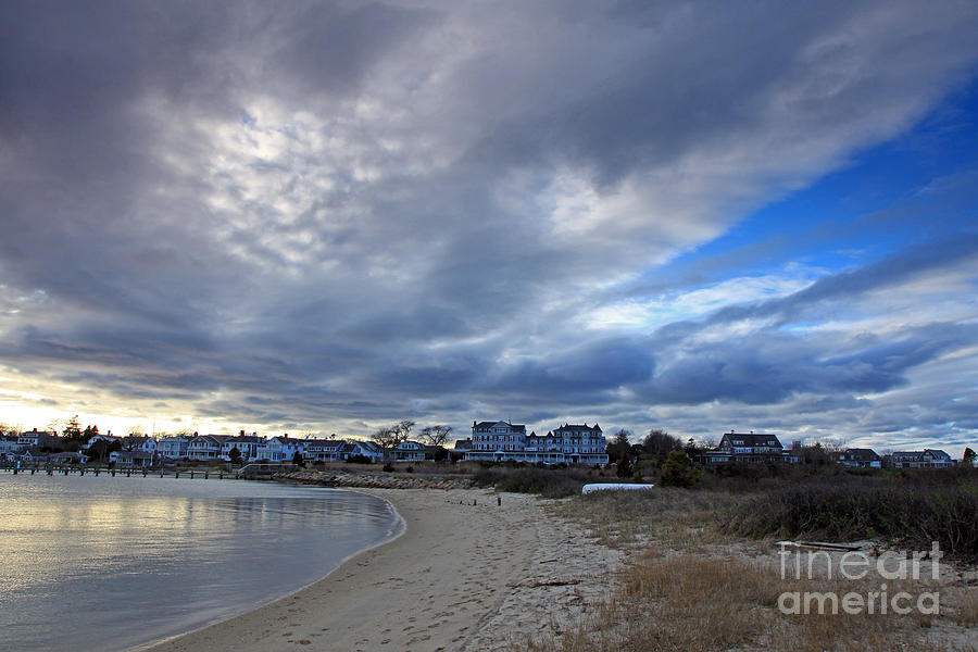Sunset Photograph - Evening Clouds Edgartown by Butch Lombardi