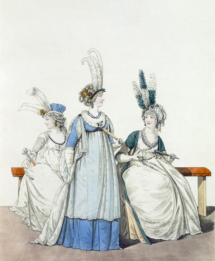 Clothing Drawing - Evening Dresses For The Opera by Nicolaus von Heideloff