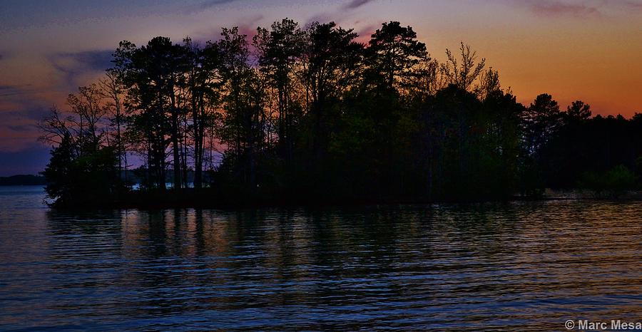 Sunset Photograph - Evening Falls On Lake Lanier by Marc Mesa
