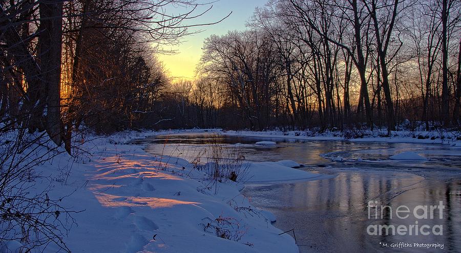 Winter Photograph - Evening Finale by Michael Griffiths