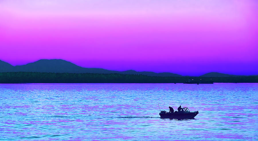Evening Fishermen on the Puget Sound Waters Washington Photograph by Jennie Marie Schell