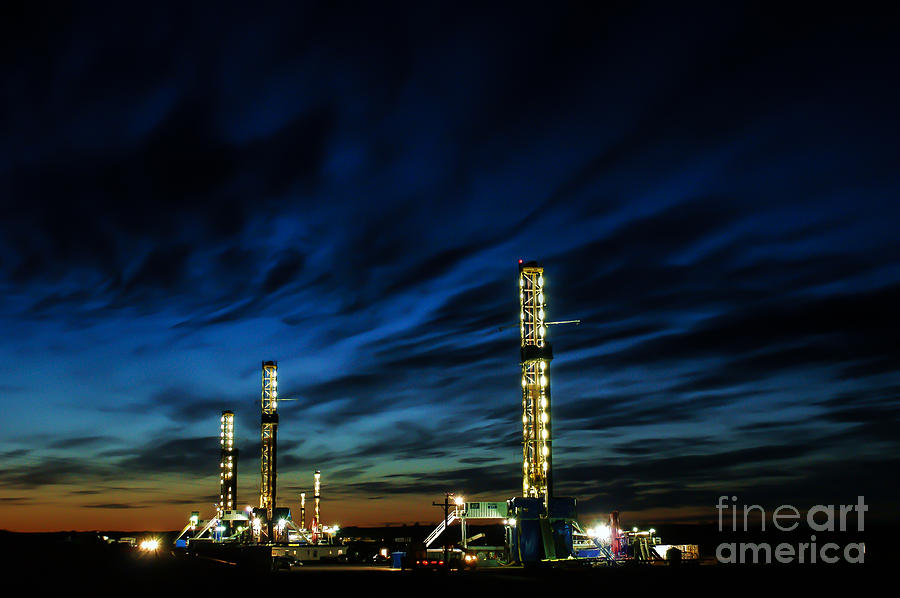Oil Rigs Photograph - Evening Glory 2 by Jim McCain