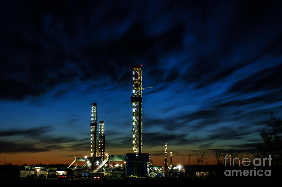 Oil Rigs Photograph - Evening Glory by Jim McCain