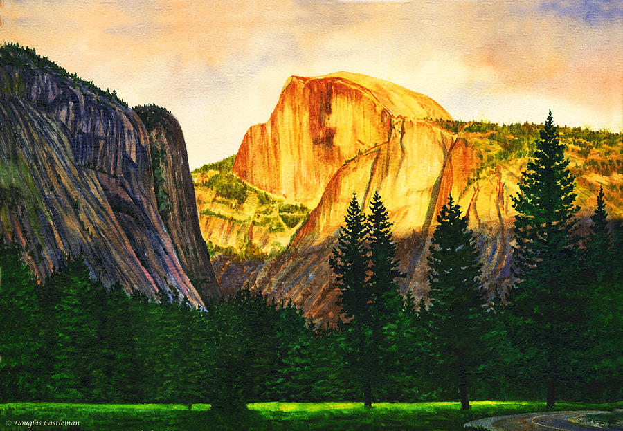Evening Glow in Yosemite Painting by Douglas Castleman