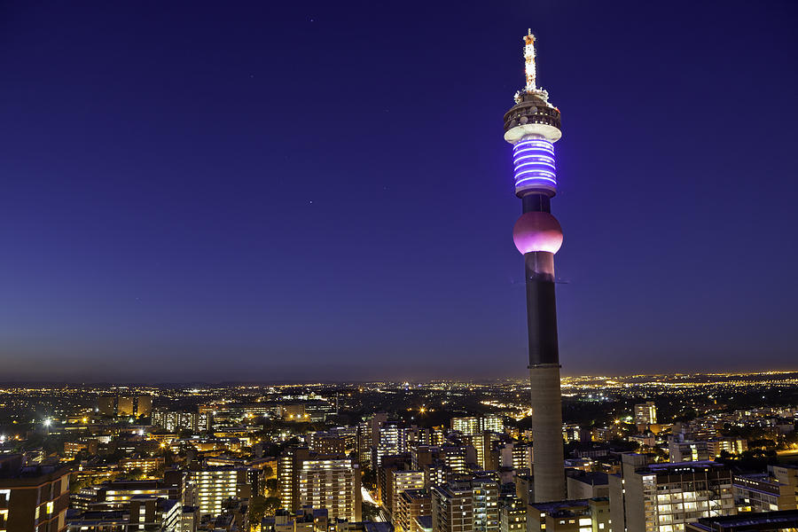 Evening Hillbrow Tower, Johannesburg Photograph by Thegift777