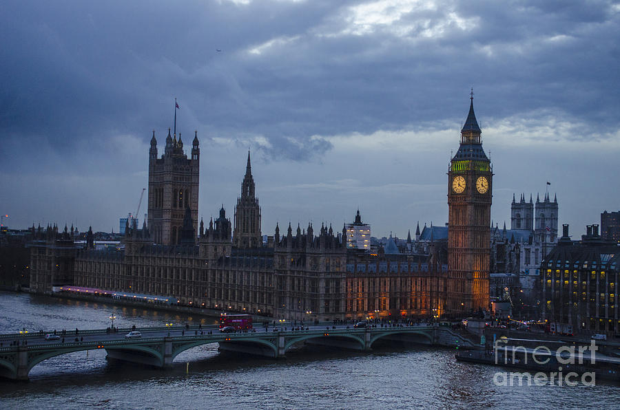 Evening Houses of Parliament London Photograph by Deborah Smolinske