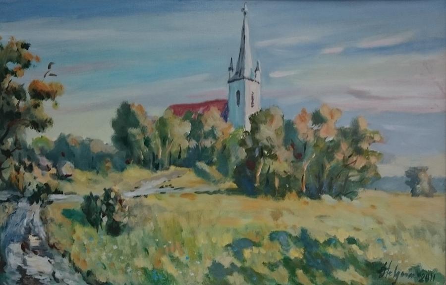 Evening in Harju-Madise Painting by Ylo Telgmaa