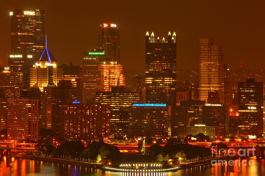 Pittsburgh Photograph - Evening In The City Of Champions by Adam Jewell