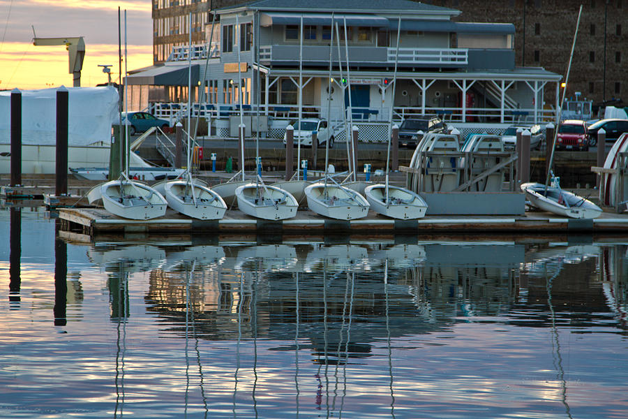 Evening in the Harbor Photograph by John Hoey