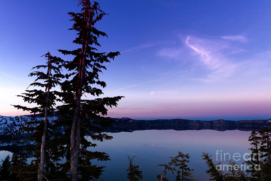 Evening Light - Crater Lake Photograph by Beve Brown-Clark Photography