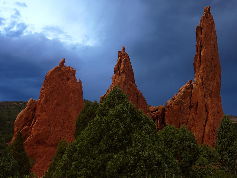 Evening light Garden of the Gods Photograph by George Tuffy