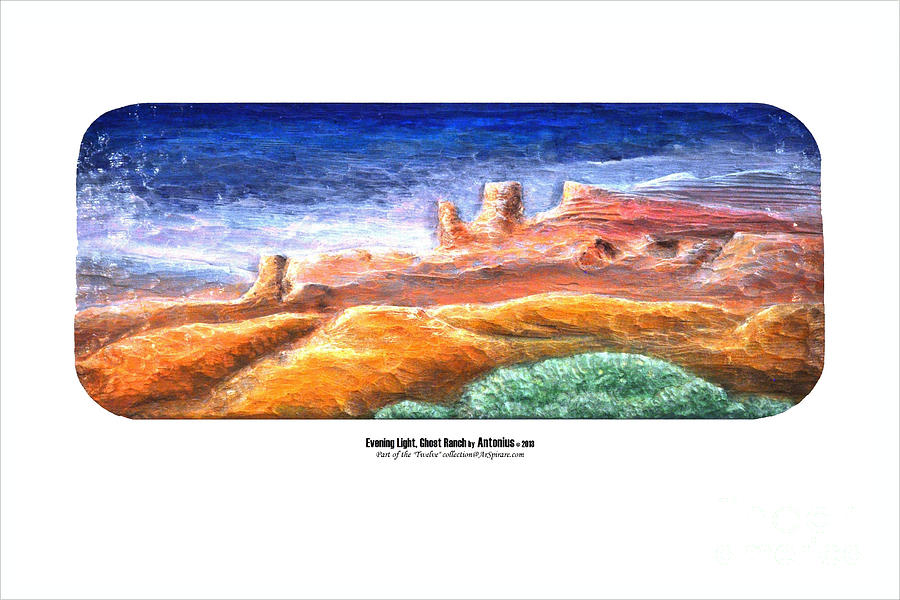 Relief Painting - Evening Light Ghost Ranch by ArSpirare by Antonius