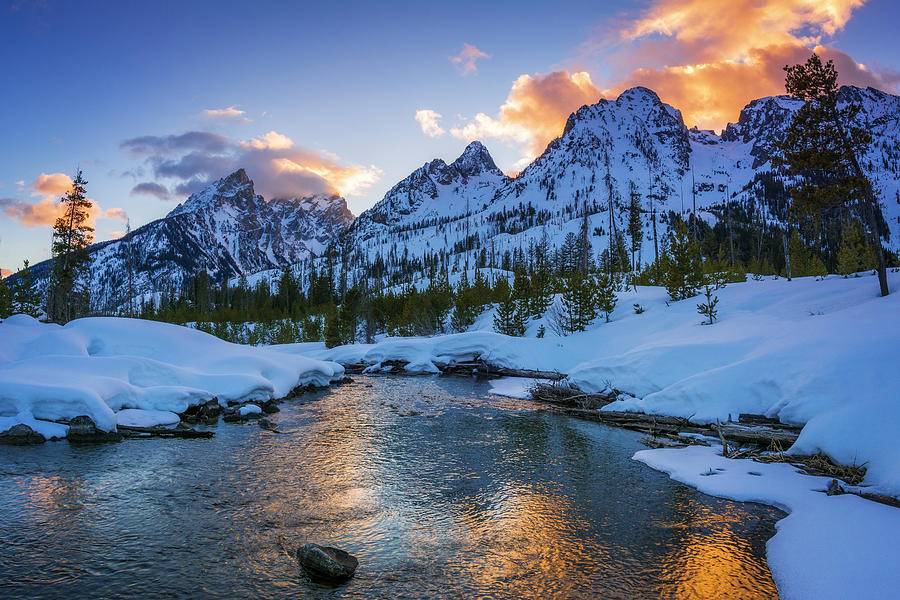 Evening Light Over The Tetons Photograph by Russ Bishop - Fine Art America