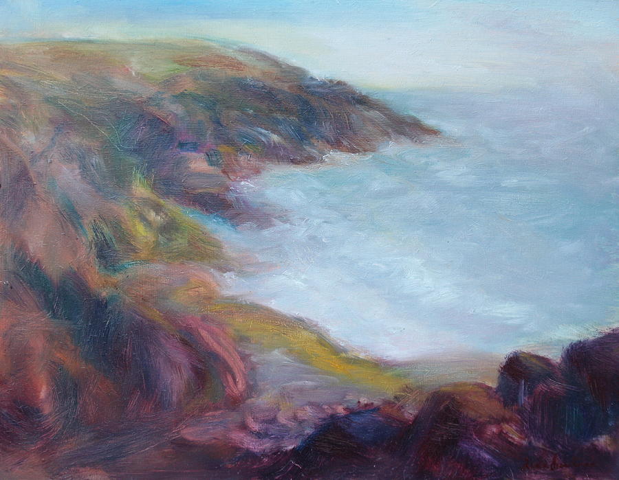 Evening Light on the Oregon Coast - Original Impressionist Oil Painting - Plein Air Painting by Quin Sweetman