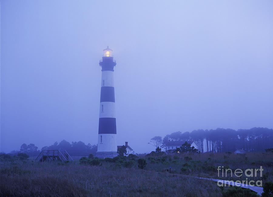 Evening Mist on Bodie Island - FM000080 Photograph by Daniel Dempster